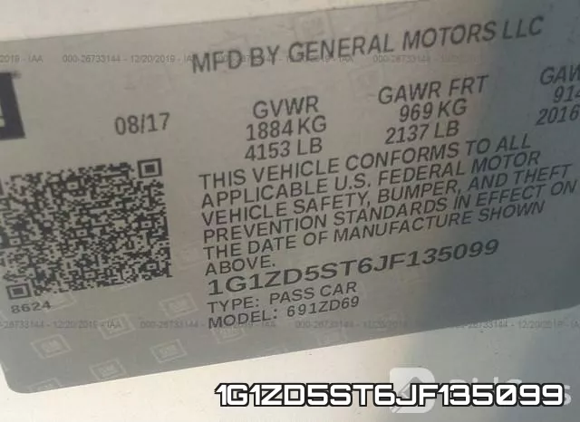 1G1ZD5ST6JF135099 фото 10