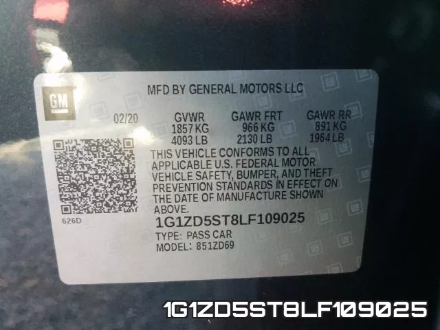 1G1ZD5ST8LF109025 фото 2
