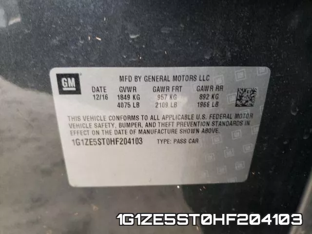 1G1ZE5ST0HF204103 фото 2