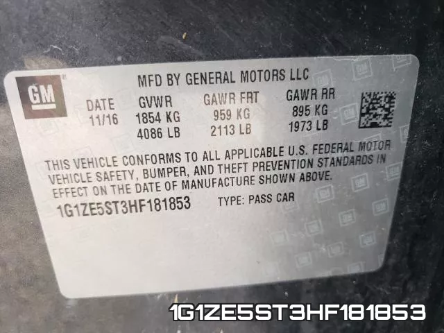 1G1ZE5ST3HF181853 фото 2