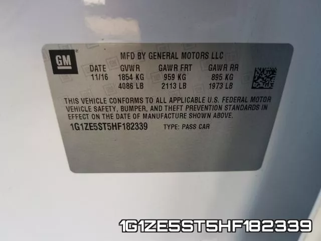 1G1ZE5ST5HF182339 фото 2