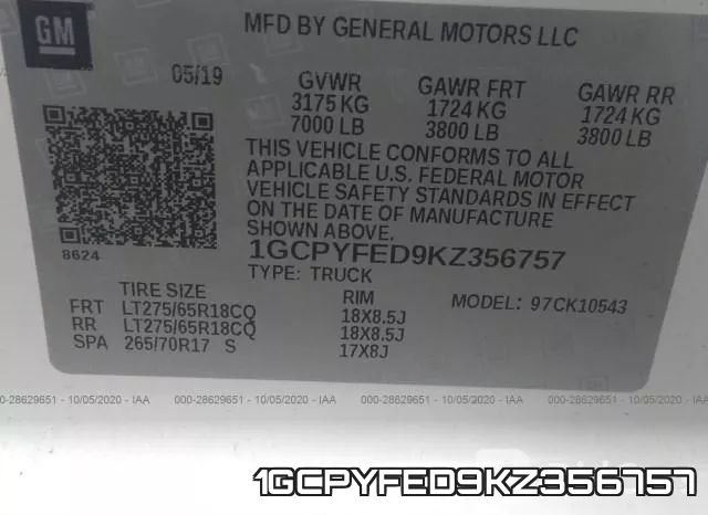 1GCPYFED9KZ356757 фото 10