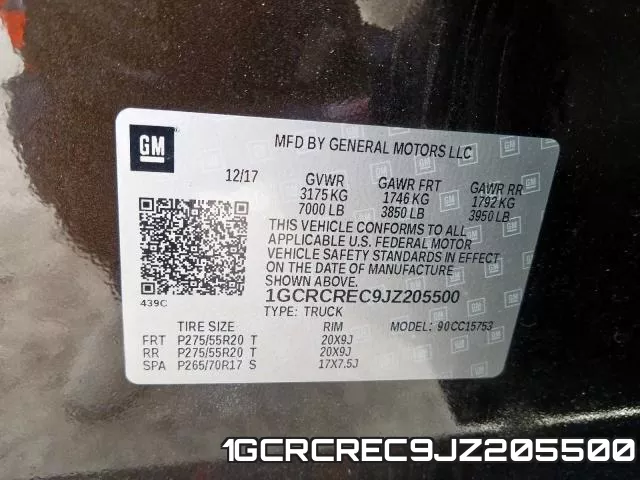 1GCRCREC9JZ205500 фото 2