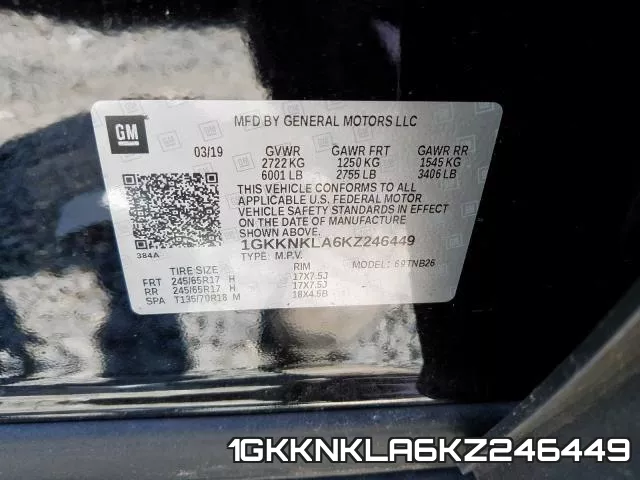 1GKKNKLA6KZ246449 фото 2