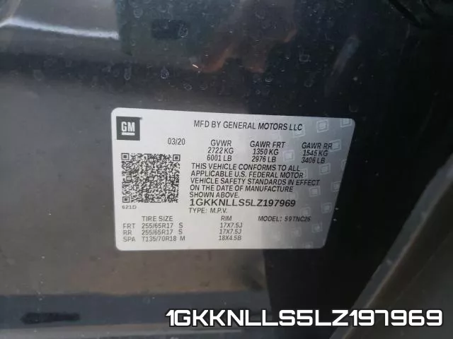 1GKKNLLS5LZ197969 фото 2