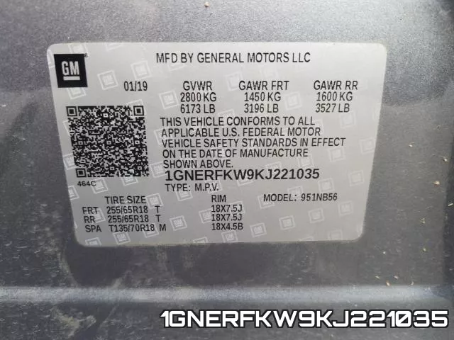 1GNERFKW9KJ221035 фото 2