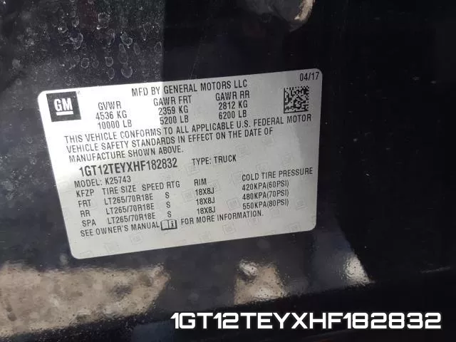 1GT12TEYXHF182832 фото 2