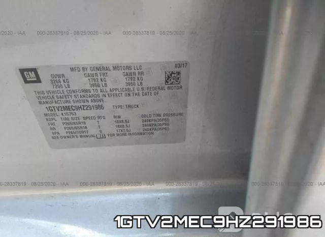 1GTV2MEC9HZ291986 фото 10