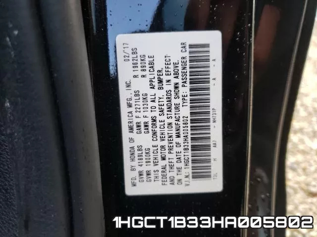 1HGCT1B33HA005802 фото 2