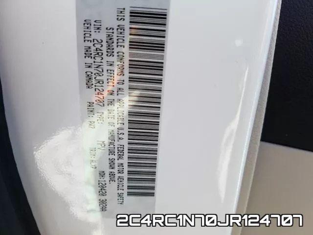2C4RC1N70JR124707 фото 2