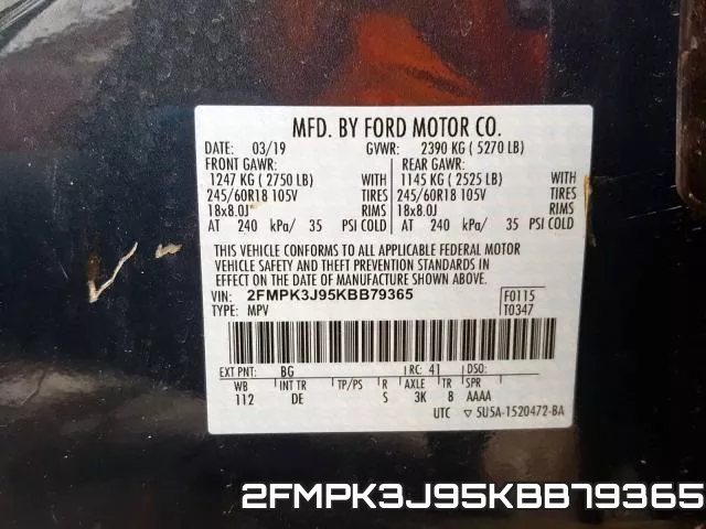 2FMPK3J95KBB79365 фото 2