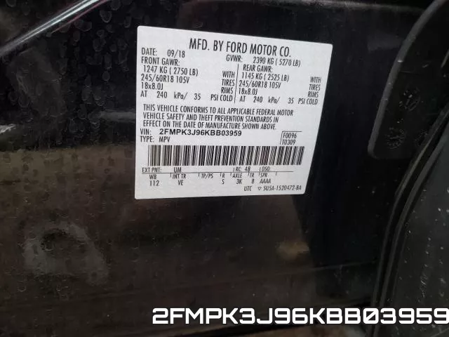 2FMPK3J96KBB03959 фото 2