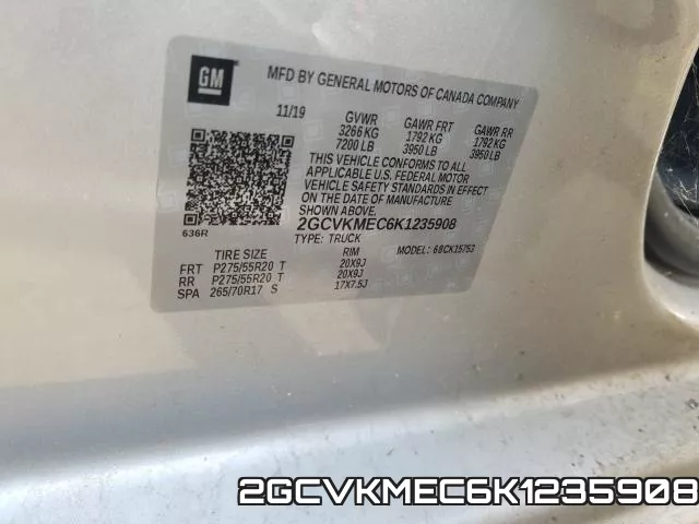 2GCVKMEC6K1235908 фото 2