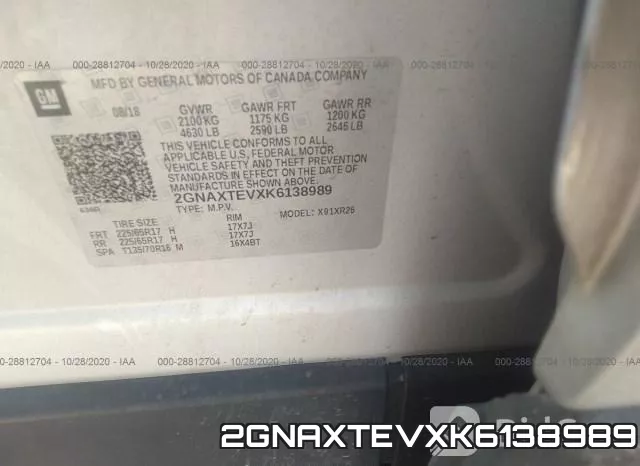 2GNAXTEVXK6138989 фото 10