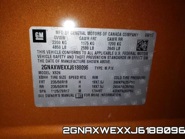 2GNAXWEXXJ6188096 фото 2
