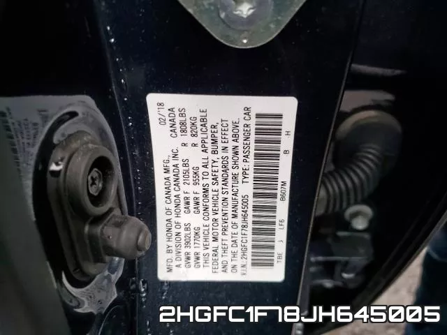 2HGFC1F78JH645005 фото 2
