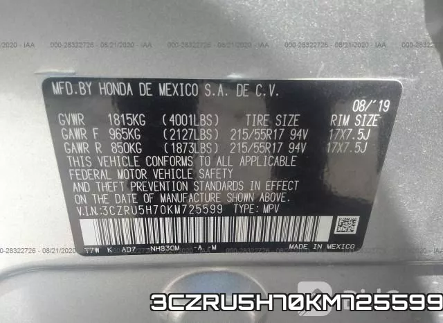 3CZRU5H70KM725599 фото 10