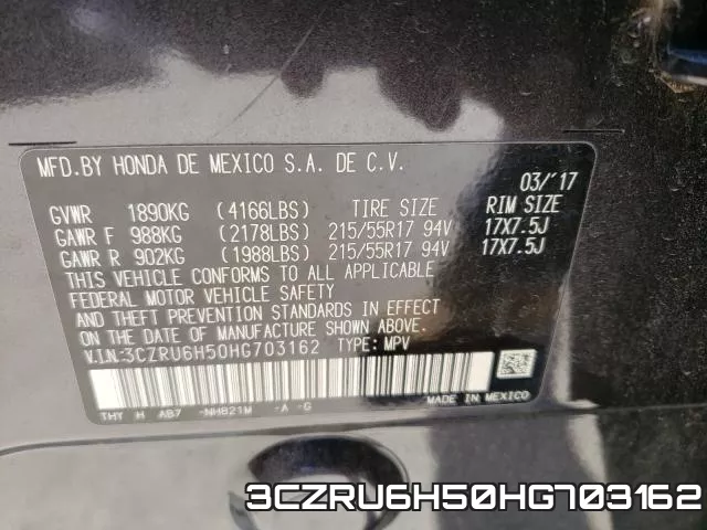 3CZRU6H50HG703162 фото 2