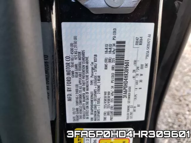 3FA6P0HD4HR309601 фото 2