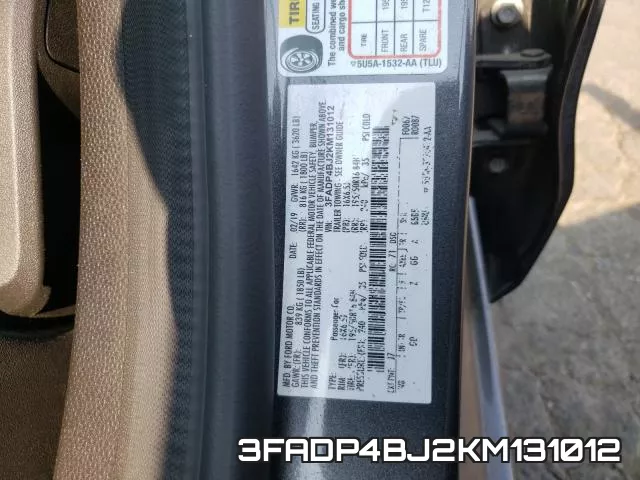3FADP4BJ2KM131012 фото 2