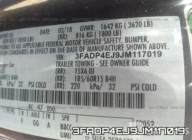 3FADP4EJ9JM117019 фото 10