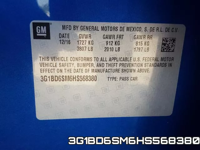 3G1BD6SM6HS568380 фото 2