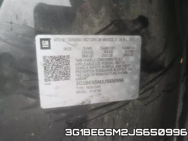 3G1BE6SM2JS650996 фото 2