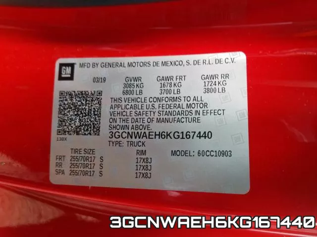 3GCNWAEH6KG167440 фото 2