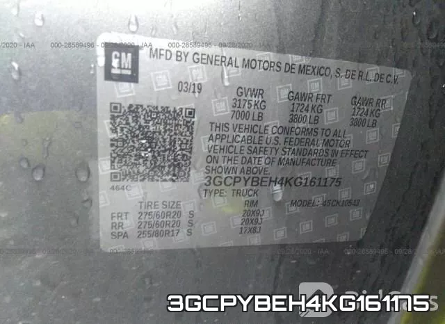 3GCPYBEH4KG161175 фото 10
