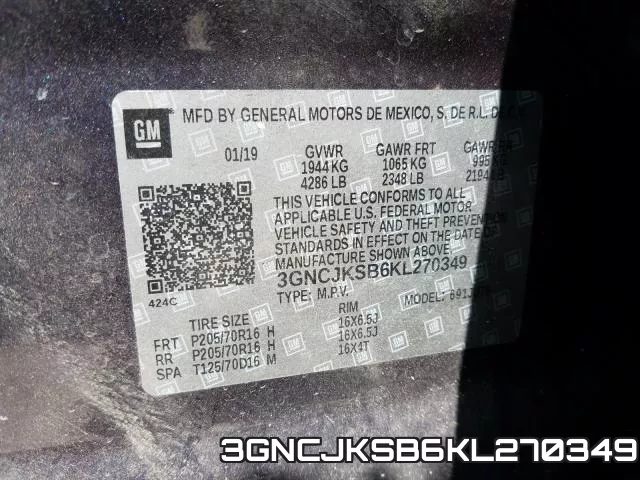 3GNCJKSB6KL270349 фото 2