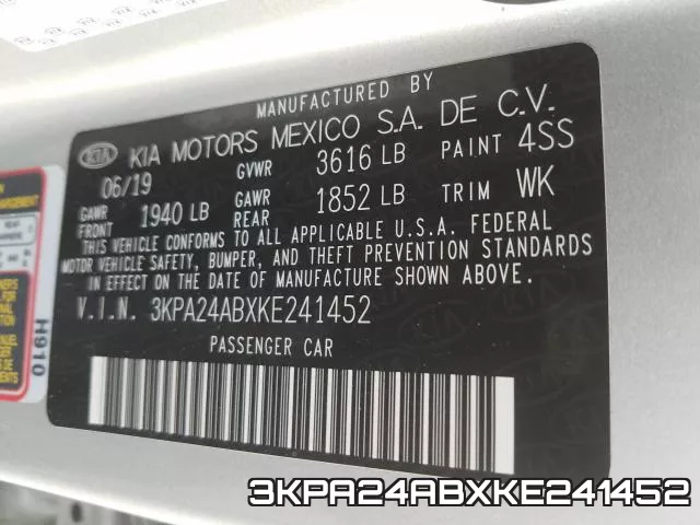 3KPA24ABXKE241452 фото 2
