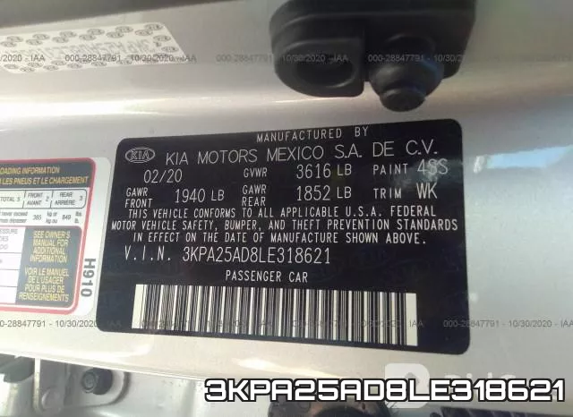 3KPA25AD8LE318621 фото 10
