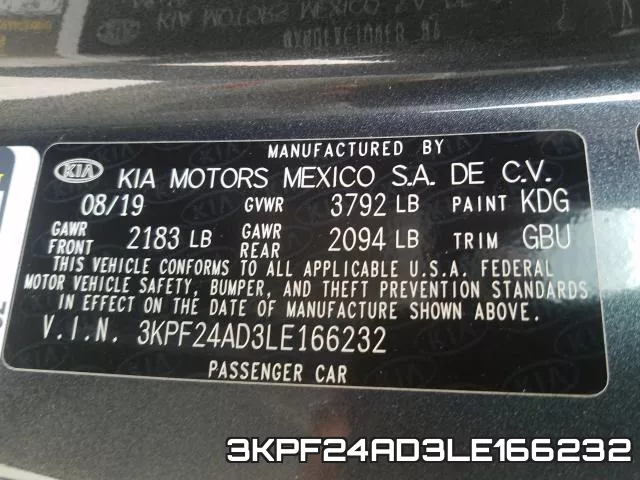 3KPF24AD3LE166232 фото 2