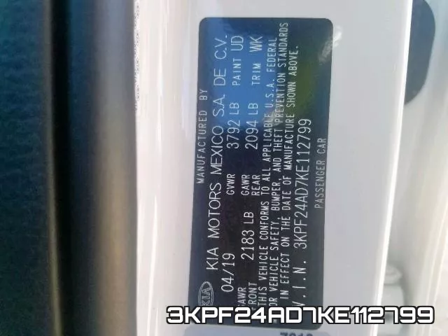 3KPF24AD7KE112799 фото 2