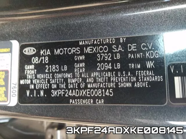 3KPF24ADXKE008145 фото 2