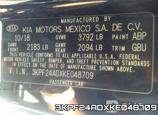 3KPF24ADXKE048709 фото 10