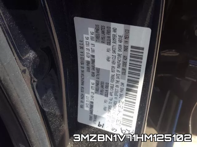 3MZBN1V71HM125102 фото 2
