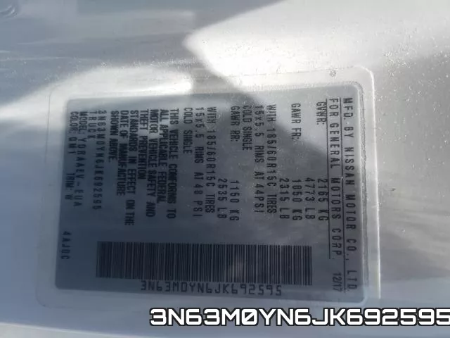 3N63M0YN6JK692595 фото 2