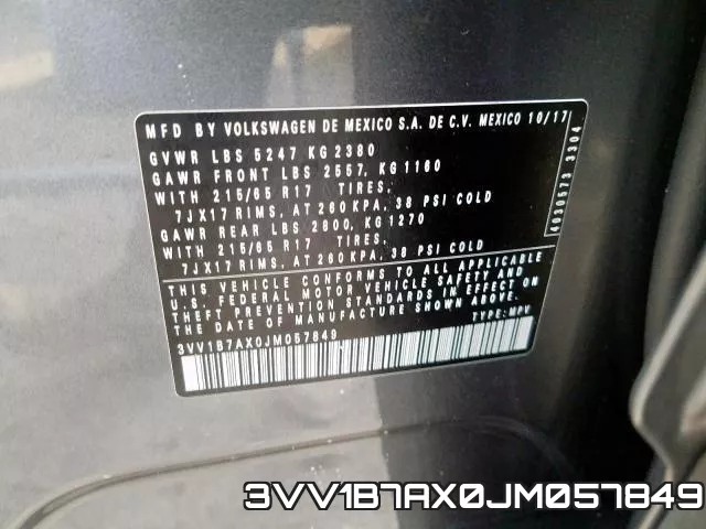 3VV1B7AX0JM057849 фото 2