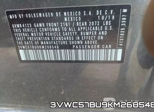 3VWC57BU9KM268548 фото 10