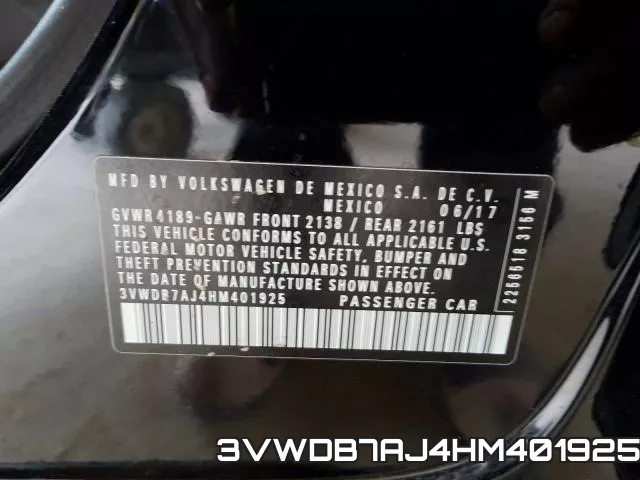 3VWDB7AJ4HM401925 фото 2