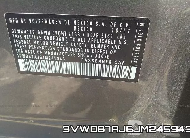 3VWDB7AJ6JM245943 фото 10