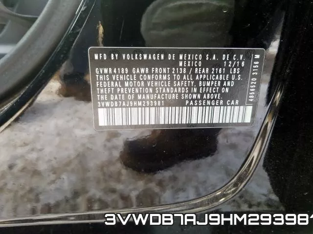 3VWDB7AJ9HM293981 фото 2
