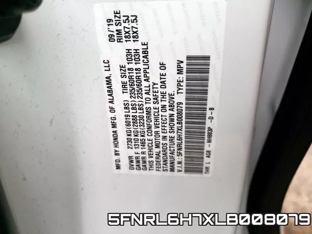5FNRL6H7XLB008079 фото 2