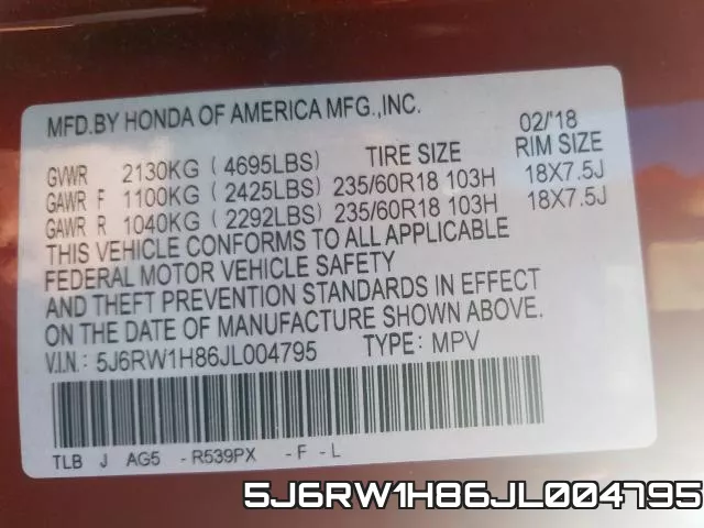 5J6RW1H86JL004795 фото 2