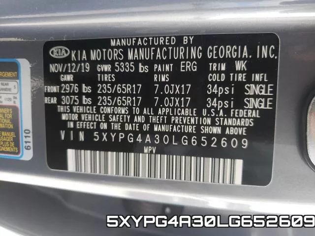 5XYPG4A30LG652609 фото 2