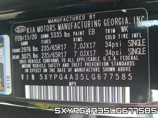 5XYPG4A35LG677585 фото 2
