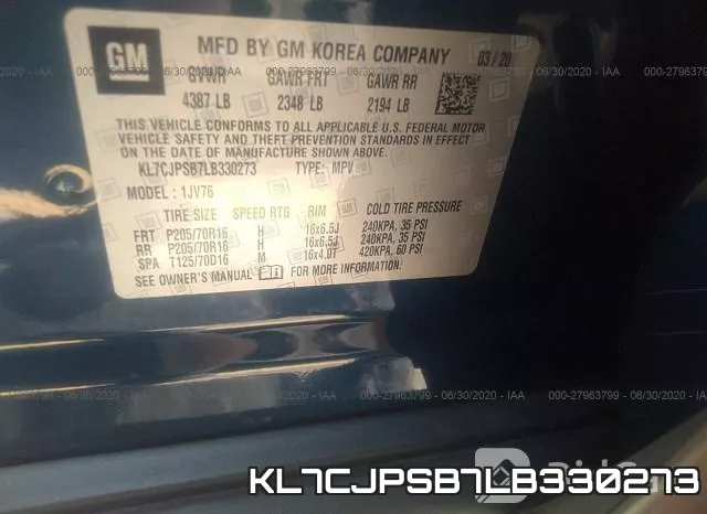 KL7CJPSB7LB330273 фото 10