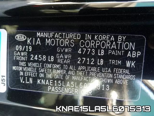 KNAE15LA5L6075313 фото 2