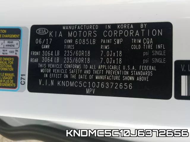 KNDMC5C10J6372656 фото 2